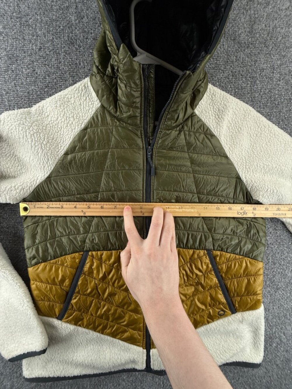 Mountain Hardwear Altius Green Small Nylon Puffer Fleece Jacket Womens Logo - Picture 7 of 16